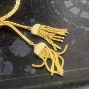 Monet Gold Tassel Necklace